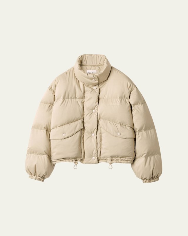 Oversized Ponge Puffer Jacket